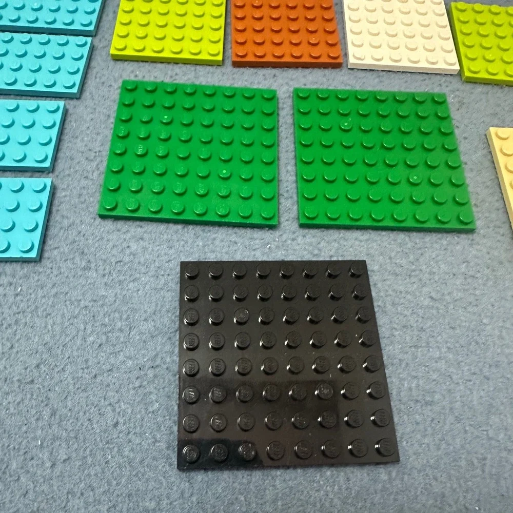 LEGO Mixed Plate Lot Assorted Colors and Sizes 6x12 4x12 8x8 4x10 4x6